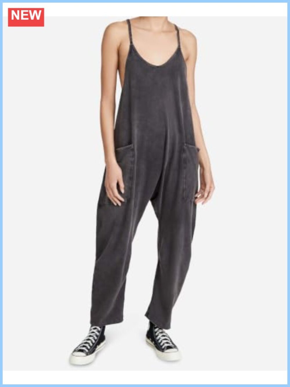 Free People Hot Shot Jumpsuit Slouchy Cotton One-Piece Pocket Romper